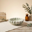 Handmade Scallop Jesmonite Bowl, Marbled Catch-All Dish, Modern Minimalist Home Decor
