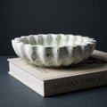 Handmade Scallop Jesmonite Bowl, Marbled Catch-All Dish, Mod – lifestyle view
