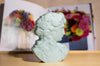 Greek goddess sculpture candle in white soy wax – hand-poured, clean-burning decorative candle for elegant minimalist interiors.