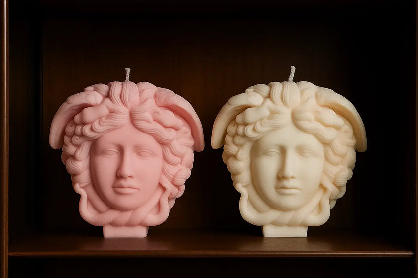 Phthalate-free scented Medusa candle for luxury decor