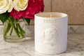 Venus eco resin candle close-up – handcrafted jar, velvet cherry and oak scent