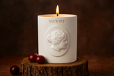 Sustainable handmade candle – reusable jar, luxury cherry and oak scent