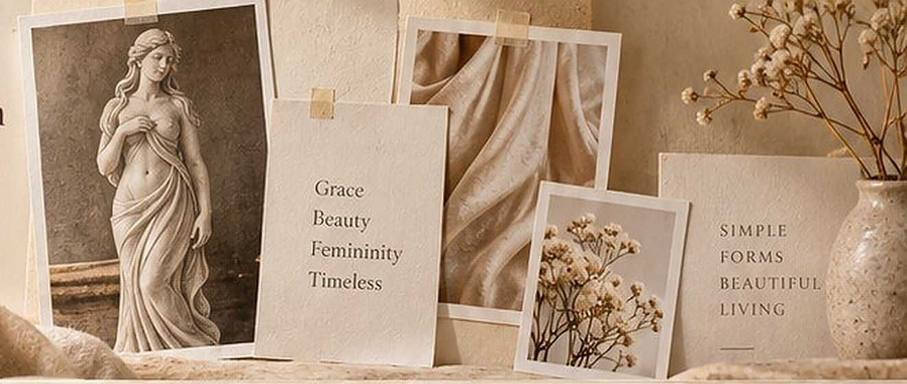 Step 1, client inspiration moodboard for a custom candle design
