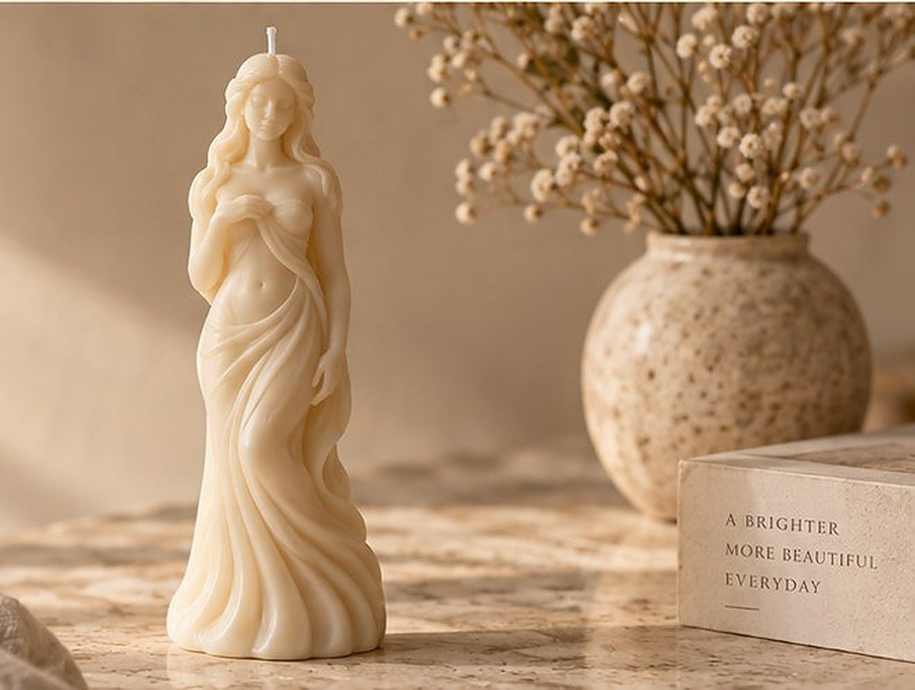 Step 5, the finished hand-poured sculptural soy wax candle